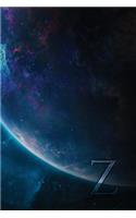 Monogram "z" Notebook: Blank Journal Diary Memoir Log Logue(26 Monogram Galaxy 150 Lined)