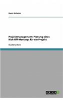 Projektmanagement. Planung eines Kick-Off-Meetings für ein Projekt