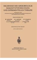 Ergebnisse Der Mikrobiologie, Immunitätsforschung Und Experimentellen Therapie