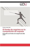 Fondo de Esgrima En La Competicion de Espada