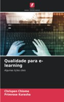 Qualidade para e-learning