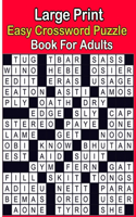 Large Print Easy Crossword Puzzle Book For Adults