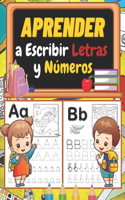 Aprender a Escribir Letras y Números: Libro de ejercicios de escritura a mano para niños: trazar y escribir letras, números, líneas y formas para preescolar, jardín de infantes, primer g