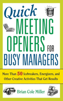 Quick Meeting Openers for Busy Managers