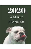 2020 Weekly Planner - English Bulldog Cover: Daily Agenda For Week, Day, Month & Year Plans - Organizer for Dog or Pet Owner: Gift Appointment Book - Logbook for Organizing Tasks, To-Do's, Goal