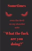 Sometimes even the devil on my shoulder asks What the fuck are you doing?
