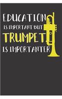 Notebook: Education Is Important But Trumpet Is Importanter Teacher Dot Grid Dotted 6x9 120 Pages