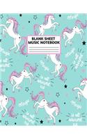 Blank Sheet Music Notebook