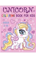 Unicorn Colouring Book for Kids Ages 4-12