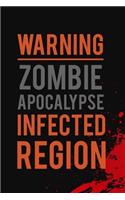 Warning Zombie Apocalypse Infected Region
