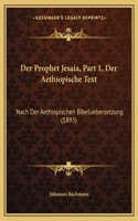 Der Prophet Jesaia, Part 1, Der Aethiopische Text
