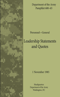 Leadership Statements and Quotes: Department of the Army Pamphlet 600-65
