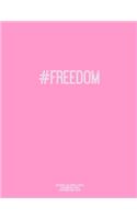 Notebook for Cornell Notes, 120 Numbered Pages, #FREEDOM, Pink Cover: For Taking Cornell Notes, Personal Index, 8.5"x11", Hashtag Series, Genius Edition