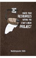 Wochenplaner und Kalender 2020 Projektleiter: Terminkalender, Kalender und Journal / DIN A5 15.24cm x 22.86 cm / US 6 x 9 inches / 120 Seiten / Wochen- und Jahresplaner 2020 / Soft Cover