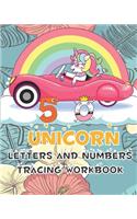 Unicorn Letters and numbers Tracing Workbook