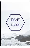 Dive Log: : Beautiful Coastal Waves Crashing: Detailed Scuba Diving Log Book For Up To 120 Dives - Dive Course Teacher Instructor Dive Master - Ocean Marine L