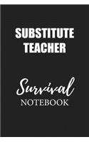 Substitute Teacher Survival Notebook: Small Undated Weekly Planner for Work and Personal Everyday Use Habit Tracker Password Logbook Music Review Playlist Diary Journal