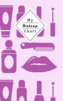 My Makeup Chart: Perfect For Beauty School Students Or Professional Artists - Journal For Your Makeup´S To Never Forget Any Of Your Stils - Makeup Chart Journal
