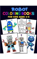 Robot Coloring Books For Kids Ages 4-8.: Robots Coloring Book, Coloring Book For Robot Lover Gifts. Total-70 Pages, Sketch Book Size 8.5" x 11".