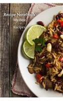 Recipe Notebook: My Best Recipes(39 Blank Cookbooks)