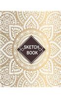 Sketchbook: Elegant shiny luxury: 120 pages of 8" x 10" Blank Paper for Drawing, Doodling or Sketching (Sketchbooks)