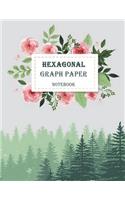 Hexagonal graph paper notebook: 1/4 inch Hexagons Graph Paper Notebooks 120 Pages Large Print 8.5" x 11"