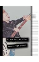 Blank Guitar tabs manuscript paper: 8.5 x 11" Guitar tabs Paper / Stave / Staff Paper / Musicians Notebook. 150 pages with chord boxes and stave/staff. Perfect gift or the music theory
