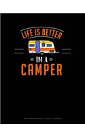 Life Is Better in a Camper: Graph Paper Notebook - 0.25 Inch (1/4) Squares