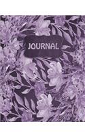 Chalkboard Watercolor Flowers Bullet Dot Grid Journal (Purple)