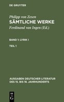 Sämtliche Werke. Bd 1