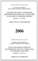 Case Concerning Certain Questions of Mutual Assistance in Criminal Matters: Djibouti v. France, Order of 15 November 2006