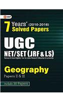 7 Years Solved Papers UGC NET/SET Geography (Papers II and III) 2017