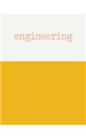 Engineering: Cute Lined School Subject Notebook in Yellow