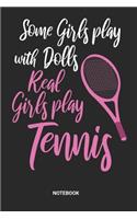 Tennis Girls Notebook: Game Record Notebook (6x9 inches) with Blank Pages ideal as a Tournament Tracking Journal. Perfect as a Training Book or Sketchbook for all Tennis L