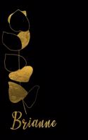 Brianne: Personalized Writing Journal for Women - Elegant Black and Gold