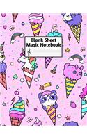 Blank Sheet Music Notebook: Easy Blank Staff Manuscript Book Large 8.5 X 11 Inches Musician Paper Wide 12 Staves Per Page for Piano, Flute, Violin, Guitar, Trumpet, Drums, Cell