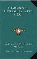 Elementos De Litteratura, Part 1 (1856)