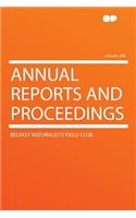 Annual Reports and Proceedings Volume 208: (English)