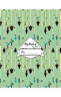 Composition Notebook, 8.5 x 11, 110 pages: Arrow Green: (School Notebooks)