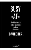 Notizbuch für Bauleiter: Originelle Geschenk-Idee [120 Seiten liniertes blanko Papier ]