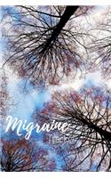 Migraine Tracker: the 90 day migraine and pain diary tree tops nature woods- Beautifully designed pain management notebook to record migraines- Track weather, duratio