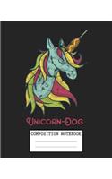 Composition Notebook: Funny Unicorn Soft Glossy Cover Unicorns Kids Wide Ruled Blank Lined Journal Paper 7.5 x 9.25 Inches 110 Pages