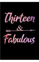 Thirteen & Fabulous: Happy Birthday Journal. Pretty Lined Notebook & Diary For Writing And Note Taking For Your Special Day.(120 Blank Lined Pages - 6x9 Inches)