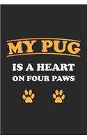 My Pug is a heart on four paws