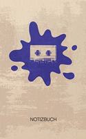 NOTIZBUCH A5 Dotted: Retro Motto Party Notizheft GEPUNKTET 120 Seiten - Kasetten Recorder Notizblock 90er Kassette Skizzenbuch - Party Geschenk für Musikliebhaber Partym