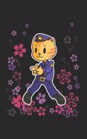 Funny Police Cat Notebook: Graph Paper Journal 6x9 - 120 Pages