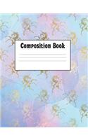 Gold Foil Unicorn Composition Notebook