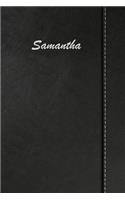 Samantha: Personalized Name Simulated Leather Notebook Journal Diary Sketchbook with Lined Pages