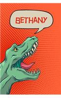 Bethany: Personalized Dino Blood Sugar Diet Diary Journal Log 120 Pages 6x9