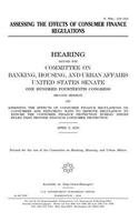 Assessing the effects of consumer finance regulations